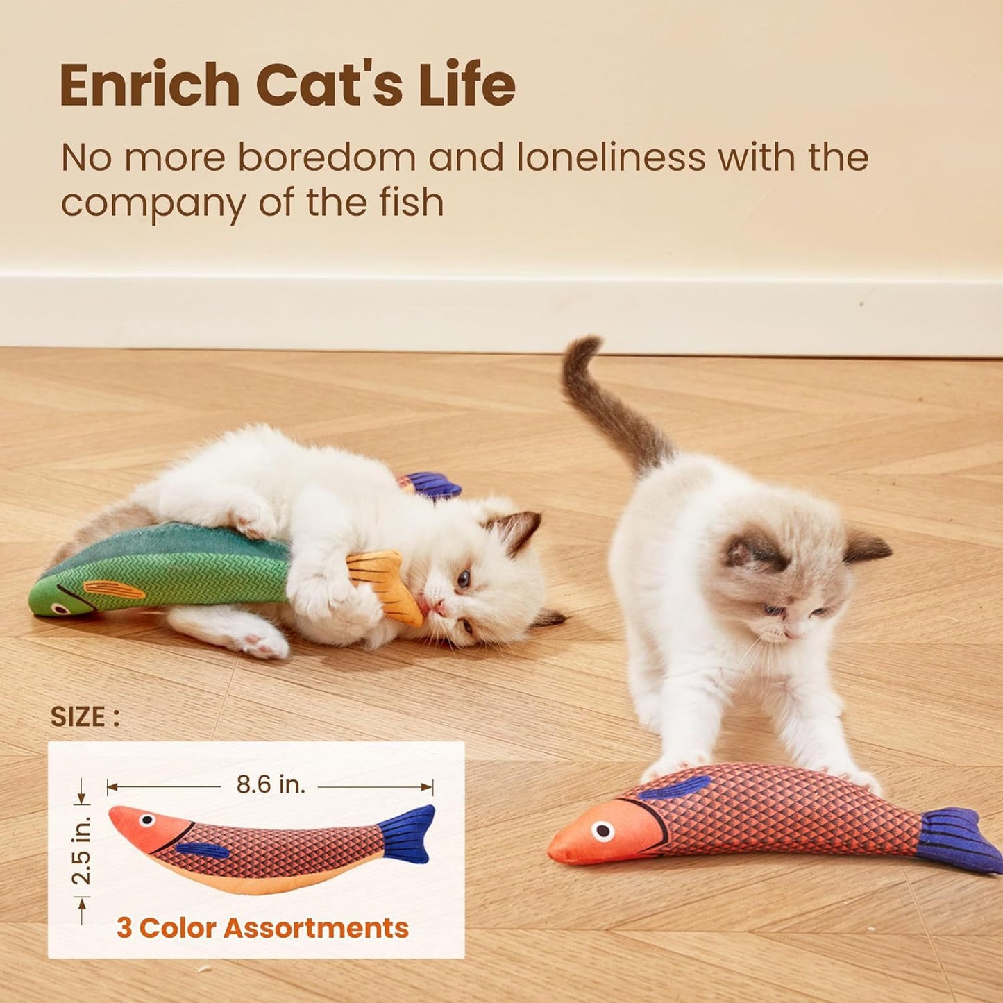 Cat Toys Saury Fish Catnip Crinkle Sound Toys Soft And Durable Interactive Cat Kicker Toys For Indoor Kitten Exercise For All Breeds